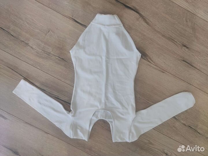 Купальник гимнастический белый и юбка