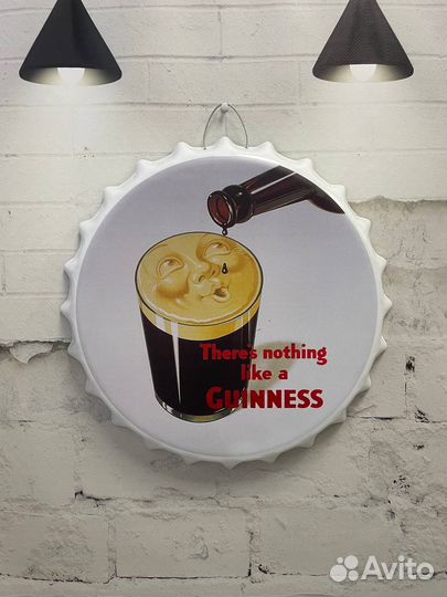 Декор на стену пивная пробка Guinness