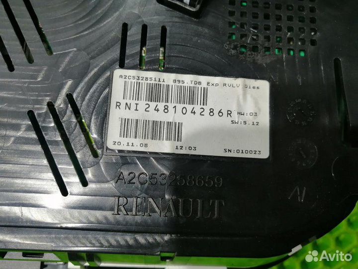 Панель, комбинация приборов Renault Megane 3