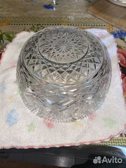 Ваза салатник хрусталь в идеальном состоянии