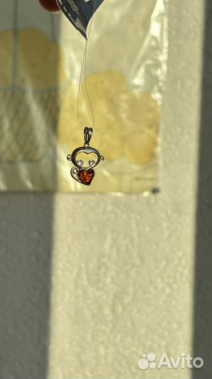 Янтарь подвеска из Калининграда Серебро