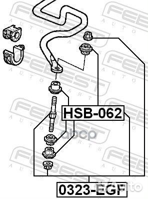 Втулка стойки стабилизатора (honda integra