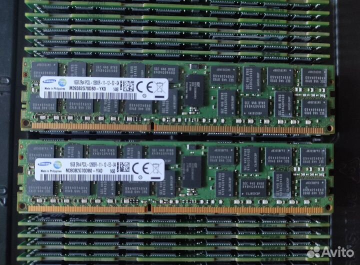 Серверная DDR3 ECC REG планки 16 Гб Samsung