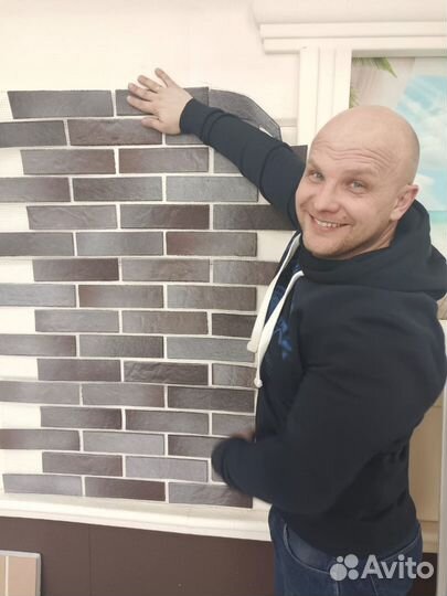 Гибкий кирпич нa сеткe с защитной пленкой от произ