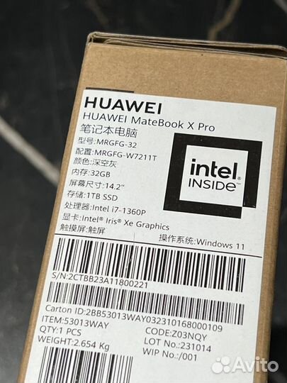 Huawei Matebook X Pro i7-1360/32gb/1TB New