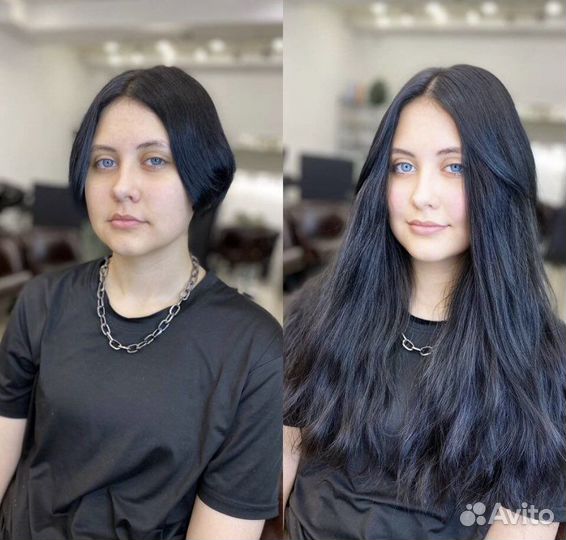 Наращивание волос славянка