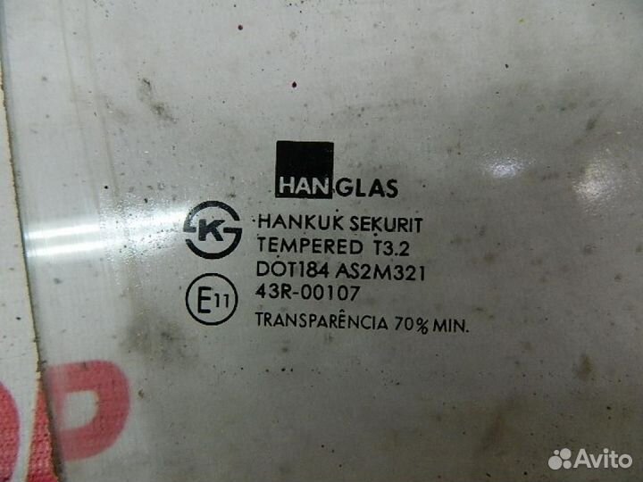 Стекло двери задней правой для Chevrolet Lanos 200