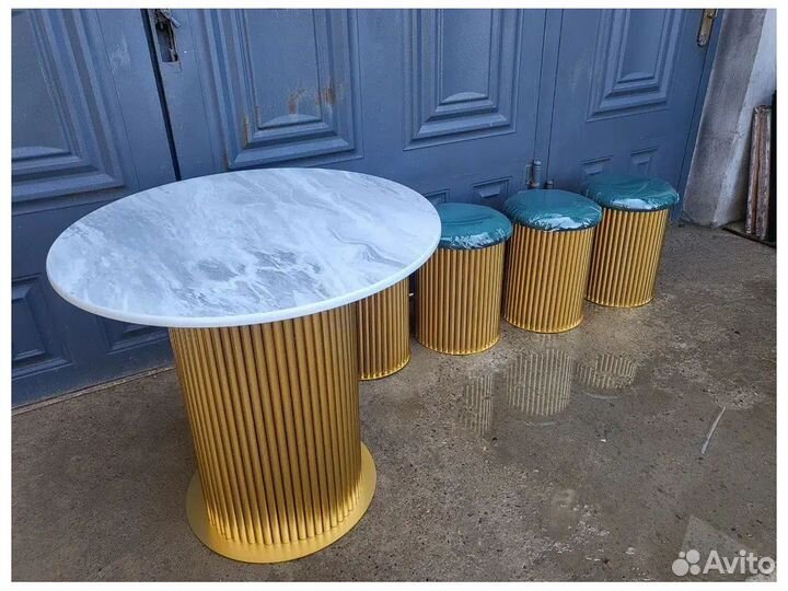 Круглый стол стекло Орландо