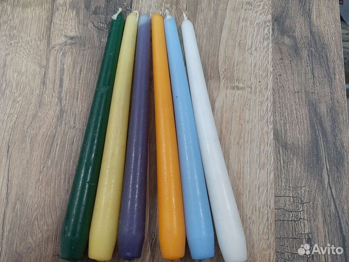Свечи восковые цветные