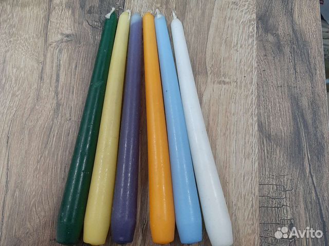 Свечи восковые цветные