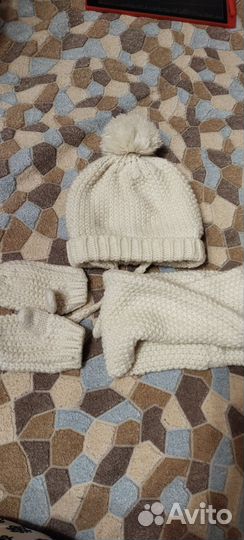 Шапка шарф варежки