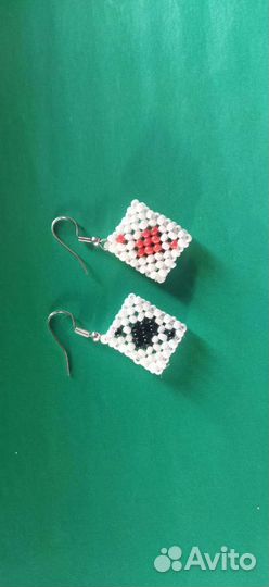 Серьги из бисера