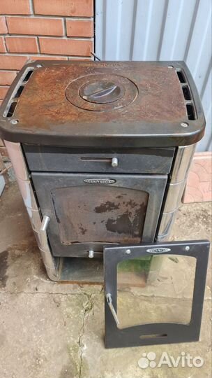 Отопительно-варочная печь, камин