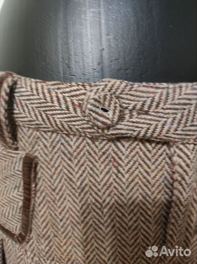 Юбка тёплая мини в складку 44 размер