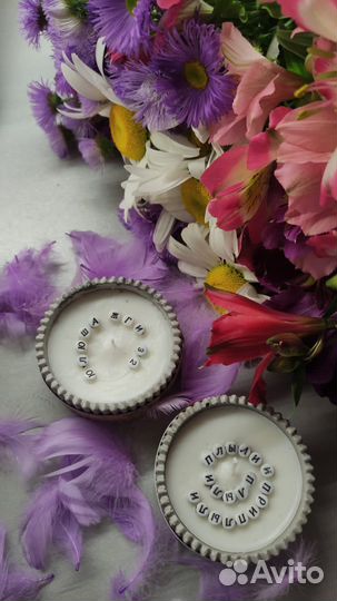 Свечи ручной работы с посланием