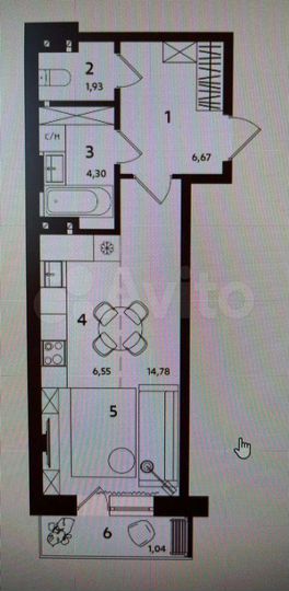 1-к. квартира, 32 м², 8/12 эт.