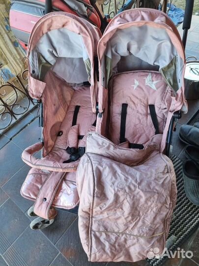 Коляска трость для двойни