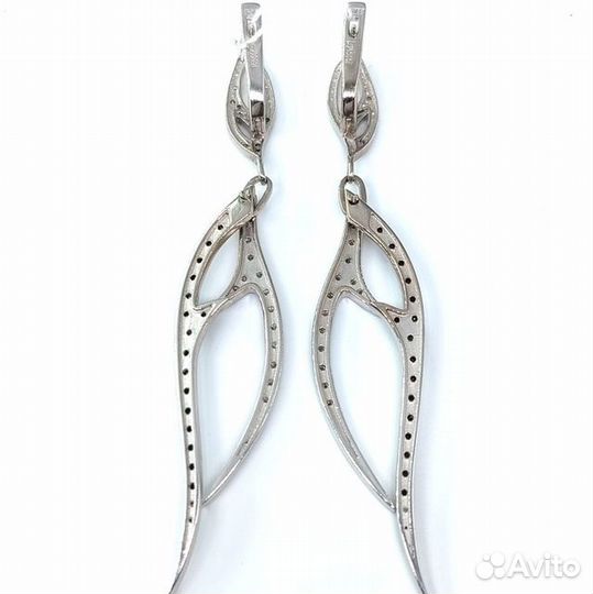 Золотые серьги с камнем