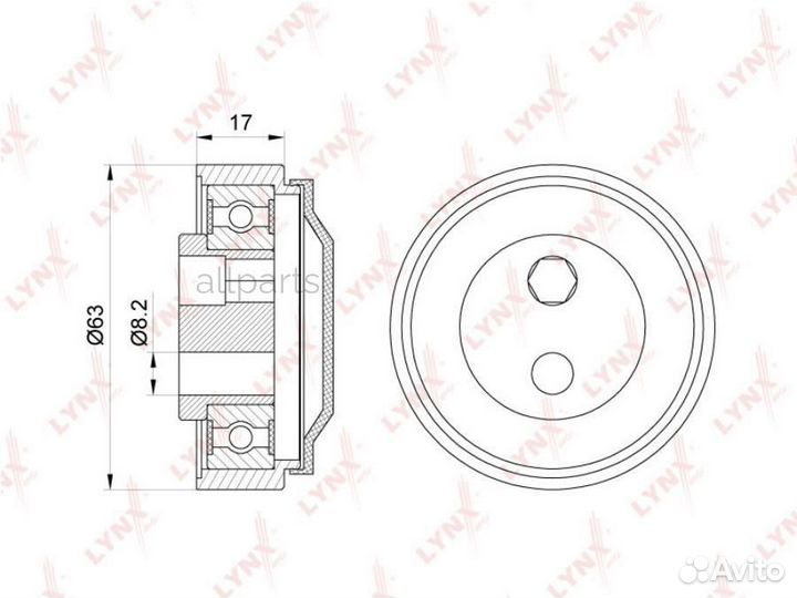 Lynxauto PB-5061 Ролик натяжной / приводной audi A
