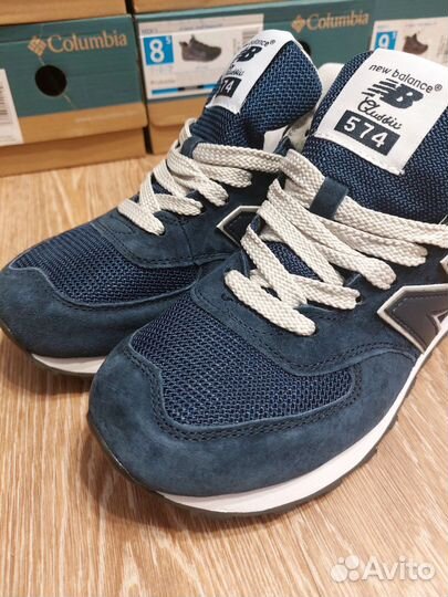 Кроссовки New Balance 574 синие натуральные