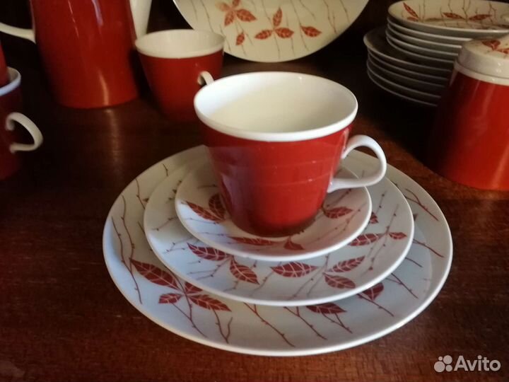 Сервиз чайный Пурпурный Lichte Лихте гдр 1970