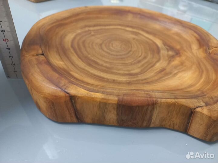 Поднос деревянный круглый