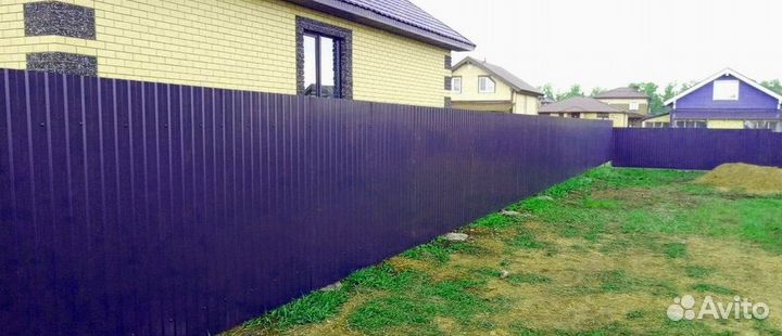 Заборы из профнастила со склада новые