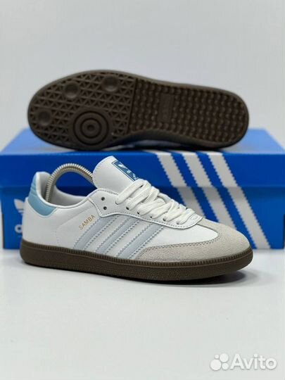 Кеды Adidas Samba White Blue