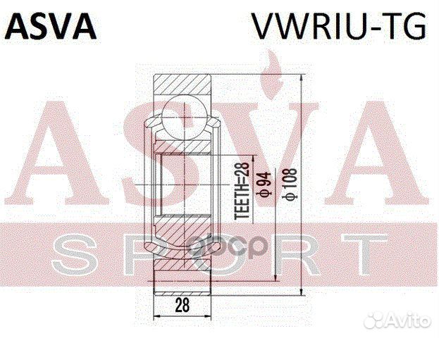 ШРУС внутренний задний vwriu-TG asva