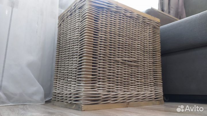 Сундук плетенный из бумажной лозы
