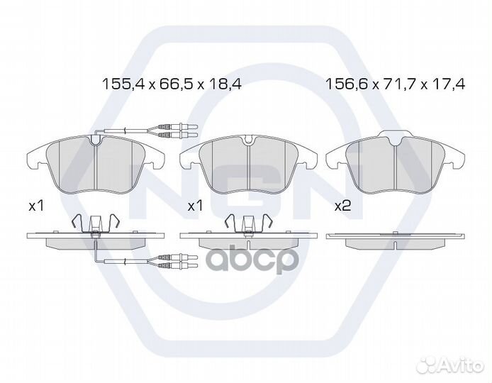 Колодки тормозные дисковые керамические перед