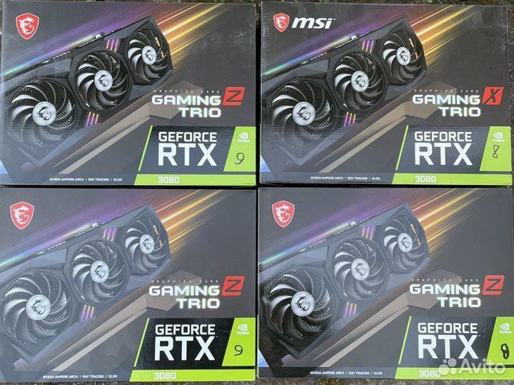 Коробка от GeForce Rtx 3080 gaming trio 10 gb