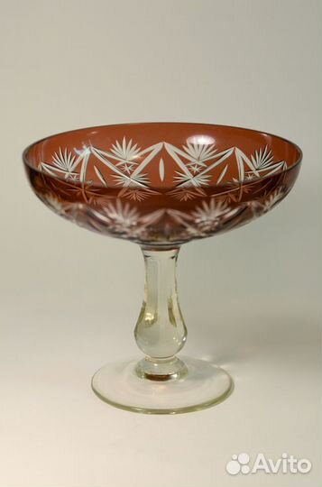 Вазы цветные.Фруктовница.Конфетница.Чехия.Богемия