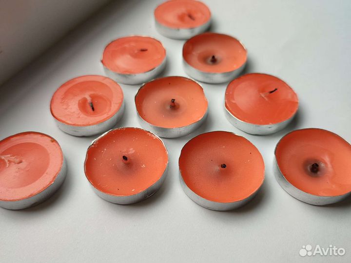 Свечи чайные 10 шт персик