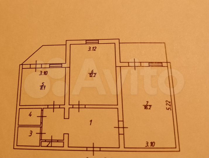 2-к. квартира, 50,3 м², 9/9 эт.