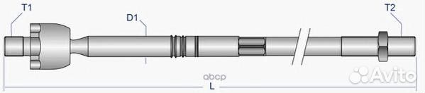 Тяга рулевая L,R, без наконечника moog ME-AX-63