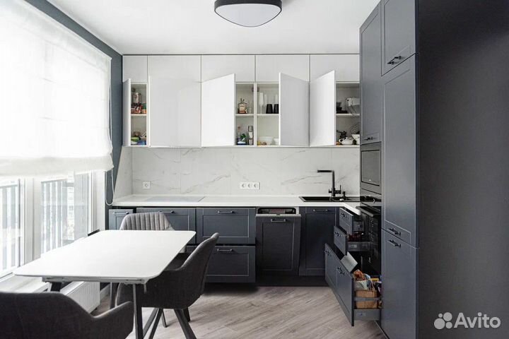 Цена за всю кухню. Серый лофт CN:035206