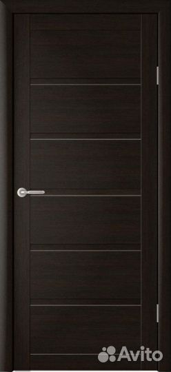 Межкомнатная дверь Вена глухая тёмный кипарис 600x