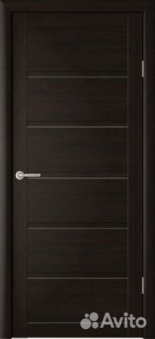 Межкомнатная дверь Вена глухая тёмный кипарис 600x