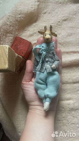 Ёлочная игрушка в смешанной технике