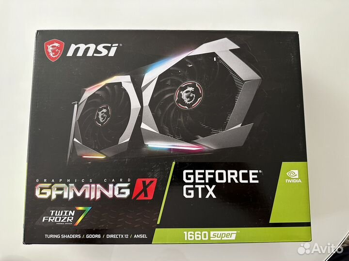 Видеокарта msi GeForce gtx 1660 super gaming X