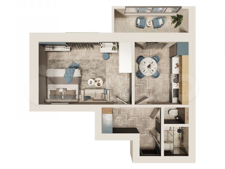 1-к. квартира, 38,9 м², 7/9 эт.