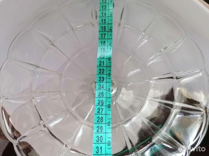 Ваза для фруктов, толстое стекло, СССР