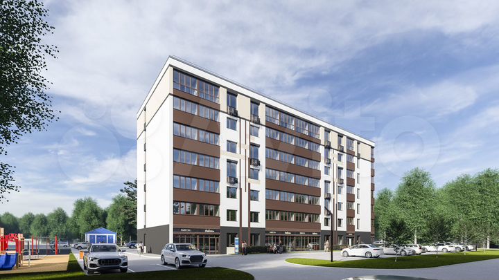 2-к. квартира, 66,9 м², 2/7 эт.