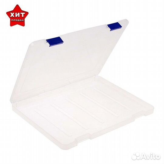 Папка для документов А4, с синими защелками, 230 х