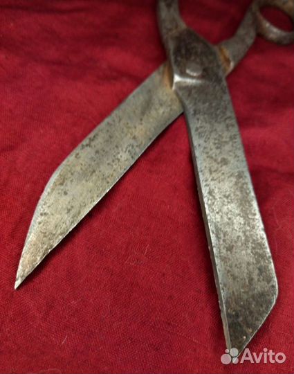 Кованые ножницы, клеймо мастера до 1917года