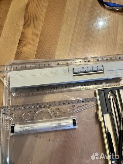 Линейка,готовальня,решина СССР