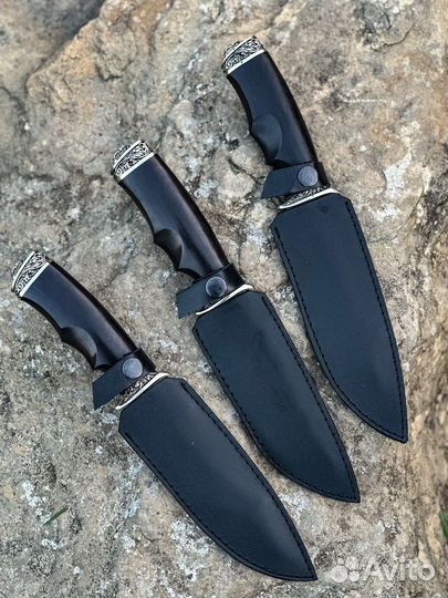 Нож охотничий из дамасской стали