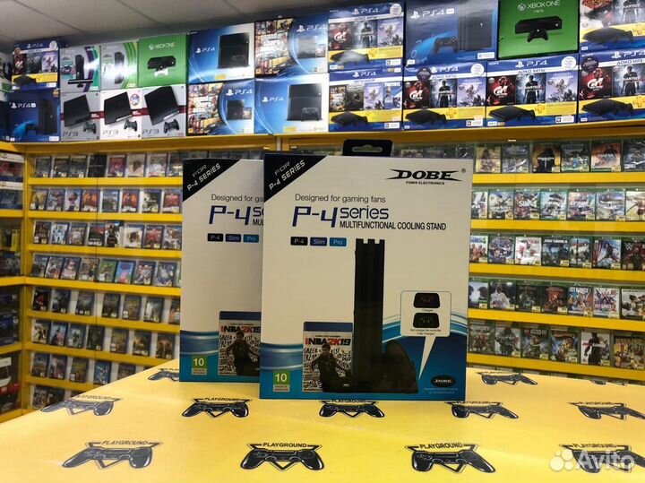 Подставка с охлаждением и зарядкой PS4/slim/PRO