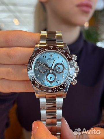 Rolex Daytona Platinum Arabic Ice Blue Dial 116506